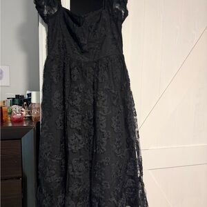 Lulu's Black Lace Detail Dress
